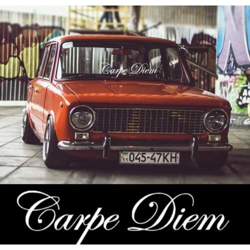 CS-1336#60*15cm Carpe Diem funny car sticker vinyl decal silver/black for auto car stickers styling