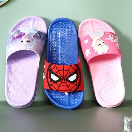 Disney cartoon childrens slippers summer boys sandals and slippers baby girls elsa princess shoes
