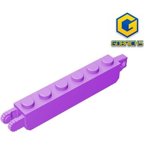 Gobricks GDS-1083 Hinge Brick 1 x 6 Locking with 1 Finger Vertical End and 2 Fingers Vertical End compatible 30388