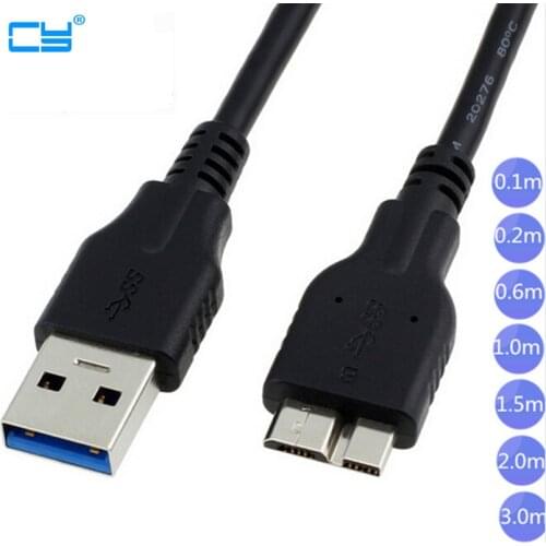 Micro B USB 3.0 Cable For WD Passport Ultra Meta Elements Seagate Backup Plus Expansion Samsung M3 Portable Toshiba SONY ADATA