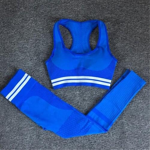Seamless Yoga Set Sport Wear Women Gym Workout Fitness Clothing Women Sport Suit High Waist Legging Sports Bra Tracksuit