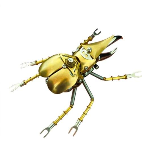 Creative Mechanical Insect Metal Beetle Model DIY Handmade Crafts for Home Decor - Mechanical Single Beetle
