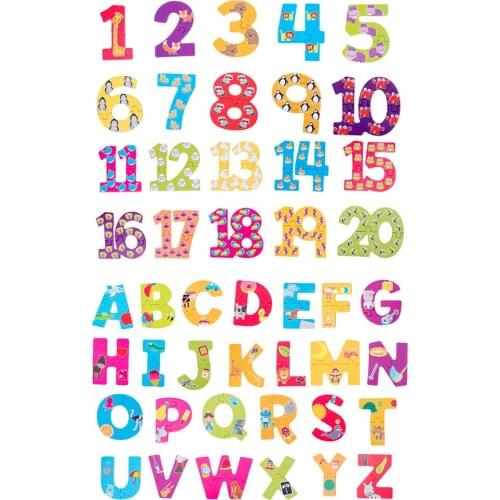 Magnetic Number / Alphabet Jigsaw Toys for Toddler, Puzzle Blocks w/ Animal