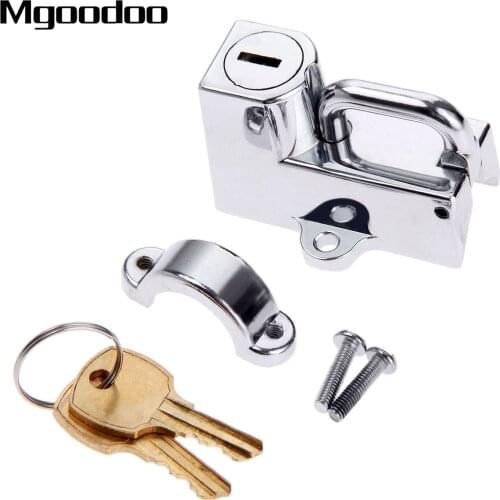 Mgoodoo 1Set Universal Motorcycle Helmet Lock 22mm Handlebars Helmet Security Lock Padlock W/2Keys For Motorbike 22mm Handlebar