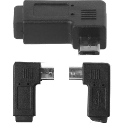 Micro Adapter USB 90 Degree Micro USB Female To Micro USB Male Adapter Connector 90 Degree Left+Right Angle Adapter