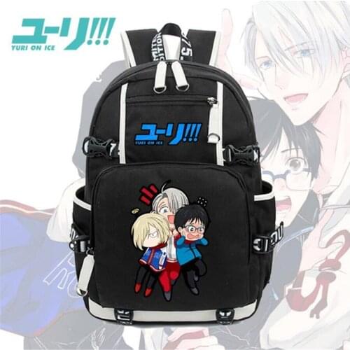 YURI on ICE Dan Fancy Skating You Only Live Once Cosplay Backpack Canvas men women bag School Bag Travel bag 3 style