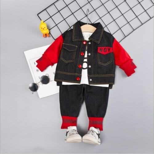 Autumn Baby Girl Boy Clothing Set Infant Casual Clothes Suits Coat T Shirt Pants Cartoon KidS Child Clothes Toddler Clothes Set