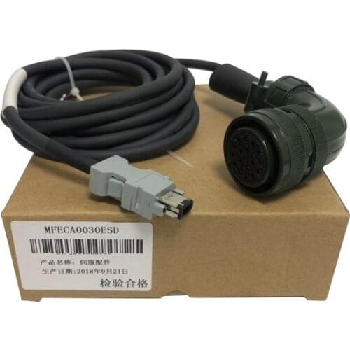 Panasonic Servo Motor Encoder Line A6 Series 3 Meters Signal Line MFECA0030ESD/MFECA0030EAD Pure Copper Material