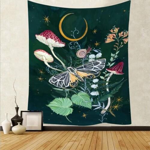 Nordic Style Butterfly Tapestry Hanging Fabric Background Wall Covering Home Decor Wall Blanket Bedroom Hanging Cloth Tapestries