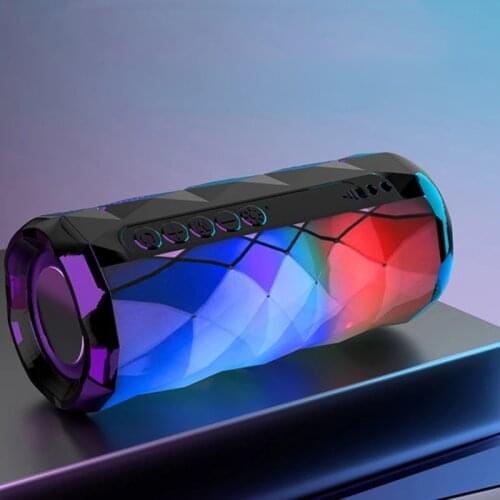TG167 Portable Bluetooth Speaker Bass Color Cool Polygonal Design Waterproof Wireless Speaker High-Definition Noise Reduction