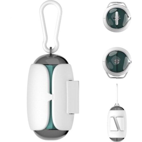 Portable Pet Poop Litter Bag Dispenser Pick-Up Waste Holder Pouch with Rope Outdoor Travel Cleaning Trash Box Cleaning Supplies