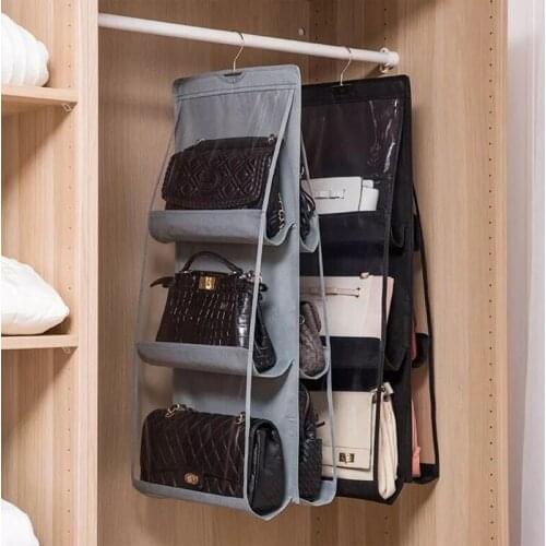Dustproof Thickened Double-sided Six Grid Suspended Bedroom Cleaning and Storage Non-woven Cubic Finishing Bag