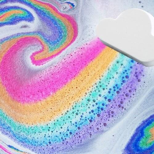 Rainbow Cloud Bath Salt Ball 160g Bath Salt Body Essential Oil Bath Ball Bubble Bath Ball Bubble Shower Rainbow DEC889