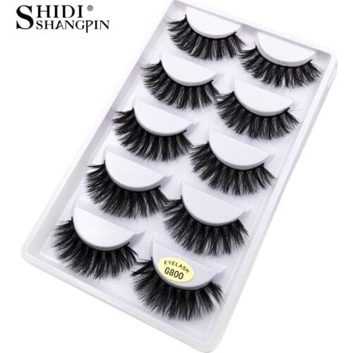 SHIDISHANGPIN Mink Eyelashes 3d Eyelashes Natural Long Faux Fake Eyelashes Makeup Soft Volume Eyelash Extension Hand Made Cilios
