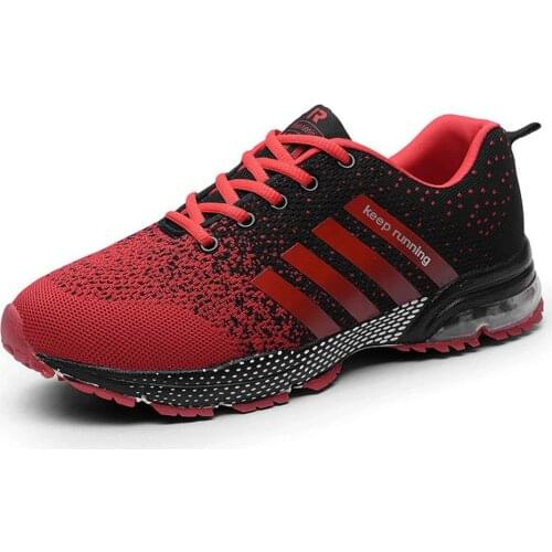 Mesh Breathable Running Shoes Lace Up Casual Sport Shoes Keep Running Unisex Shoes Comfortable Outdoor Lightweight Shoes WJ037