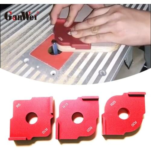 GanWei Woodworking Trimming Radius Jig Router Arc Angle Corner Template For Trimming Machine R5 R10 R15 R20 R25 R30 R35 R40
