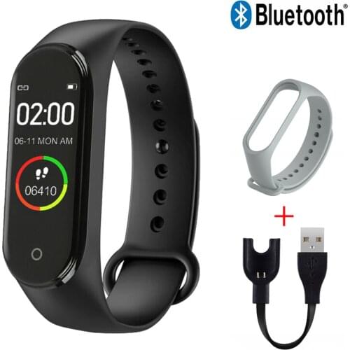 M4 Smart Digital Watch Bracelet for Men Women with Heart Rate Monitoring Running Pedometer Calorie Counter Health Sport Tracker