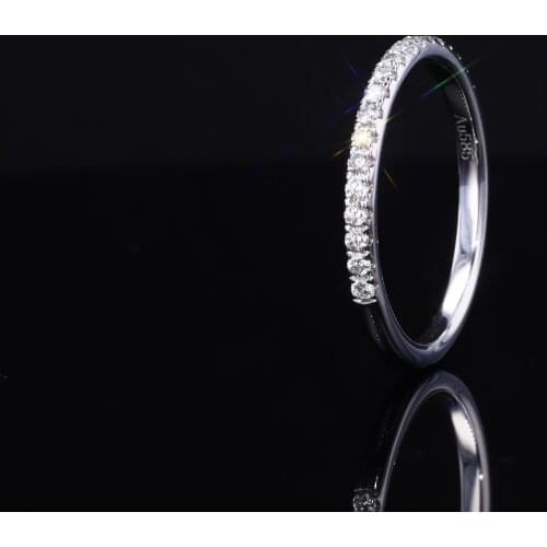Starszuan 14K DEF Simple Design 2MM VS Lab Grown Diamond Engagement Ring for Jewelry Making
