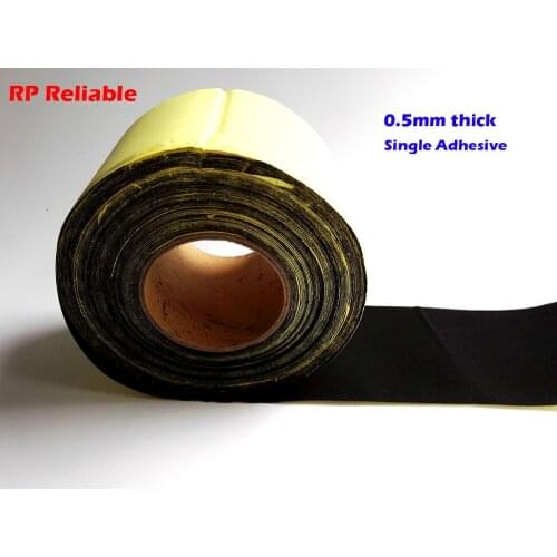 RP Reliable 0.5mm Thick, 10cm*25M, (100mm wide) Single Adhesive Black EVA Foam Tape, Anti shock, Sealing, Dustproof