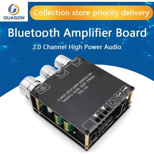 TPA3116 50W+50W 5.0 Bluetooth Subwoofer Amplifier Board 2.0 Channel High Power Audio Stereo AUX USB Bass CAR AMP 12v 24v
