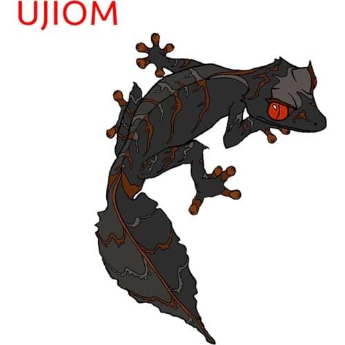 UJIOM Black Satanic Leaftail Gecko Wall Stickers Home Decoration Living Room Decor Waterproof Wall Decal Mural Art