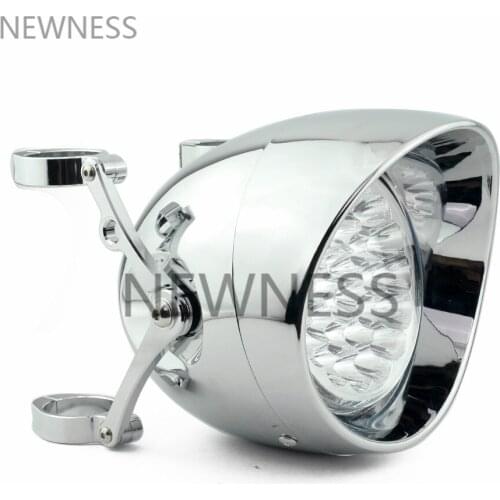 Universal Motorcycle LED Bullet Headlight Fork Tube Bracket Washers Ears Adjuster Spotlight Holder Head Lamp Mount Clamp Kits