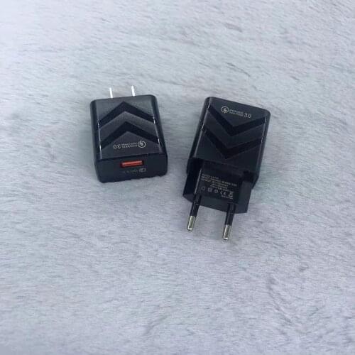 USB Ports 3A Charger Adapter, 1-port 18W EU Charger, Portable Multi Port USB Charger