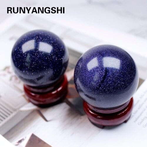 1pc Blue sandstone Quartz Crystals Ball Gemstones Natural Crystal Stones Decoration Home Decor Raw Reiki Healing Minerales