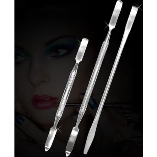 1pcs Makeup Tools Stainless Steel Mixing Spatula Manicure Dental Rod Tool Nail Art espatula maquiagem Nail Spatula Make up