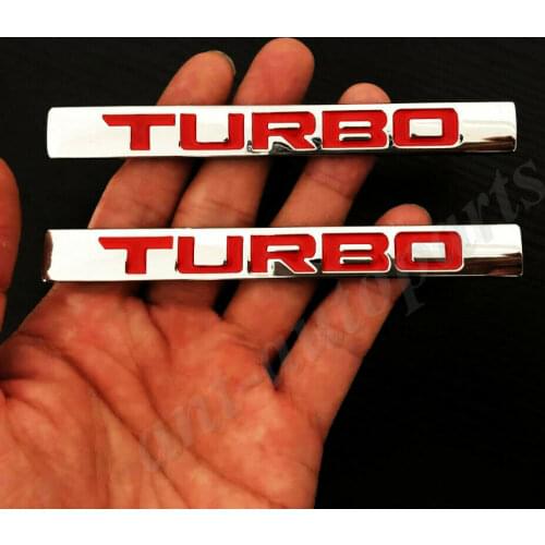 2pcs Metal Chrome Turbo Car Trunk Emblem Badge Decal Sticker i VTEC 370 220 210