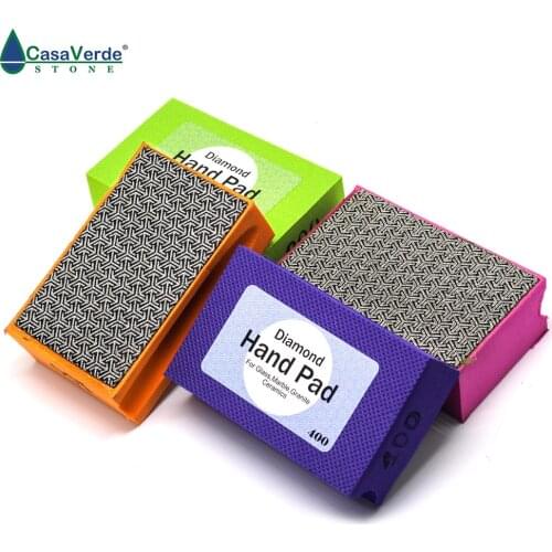 90*55mm Electroplated diamond hand polishing pad for polishing glass,stone,tiles,aluminum and iron steel