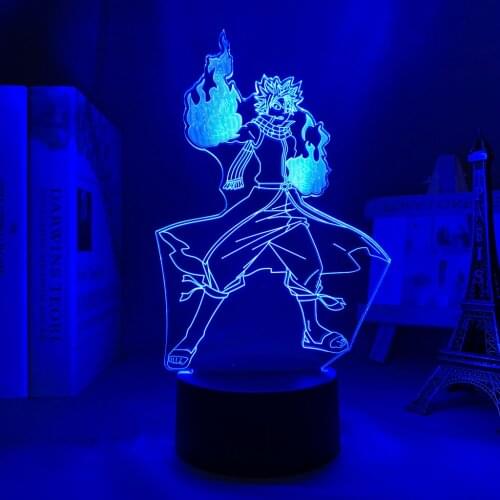 Anime Fairy Tail Led Light for Bedroom Decorative Night Light Kids Children Birthday Gift Manga Fairy Tail Natsu 3d Lamp Bedside