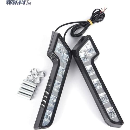 2PCS Universal 6LED Car Driving Lamp L shape Fog 12V DRL Daytime Running Light Kit Car Styling Super White