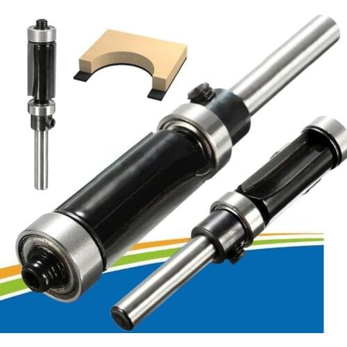 Flush Trim Router Bit Top & Bottom Bearing 1" H X 1/4'' Shank Woodworking Tool
