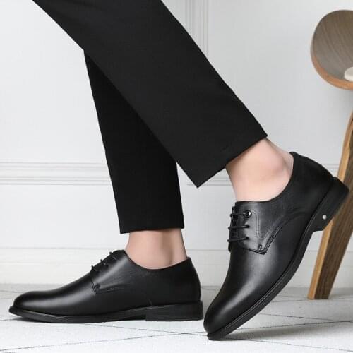 Classic Business Men shoes Dress Elegant Formal Wedding Slip on Office Oxford for Mens Dress Oxfords Men Genuine Leather shoes