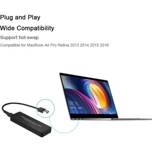 SSD Enclosure USB 3.0 to Hard Drive Enclosure SSD Reader Replacement for Macbook Air Pro Retina 2013 2014 2015 2016