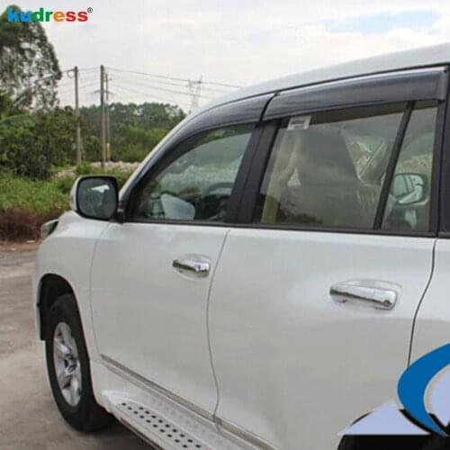 For TOYOTA PRADO J150 J 150 2010-2015 ABS Plastic Window Visor Sun Visor Door Visor Moulding Rain Shield stickers 4 PCS