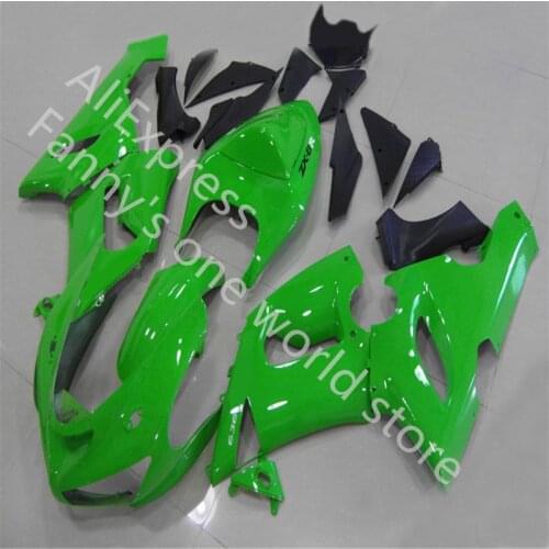 Hot sales plastic fairing kit for Kawasaki ninja ZX6R 05 06 green black fairing ZX6R 2005 2006