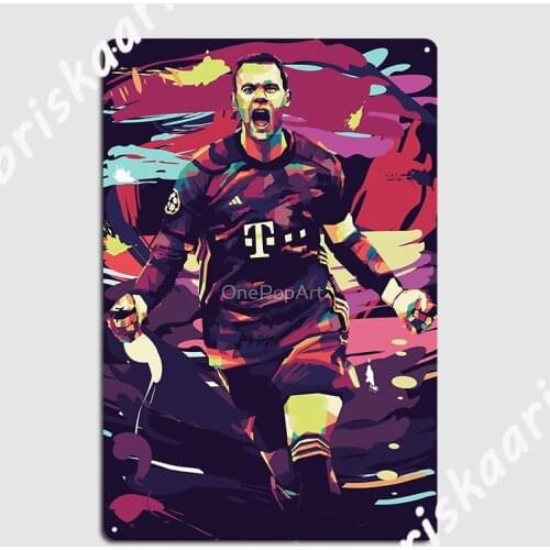 Manuel Neuer Wpap Metal Plaque Poster Club Party Decoration Bar Cave Plaques Tin sign Poster