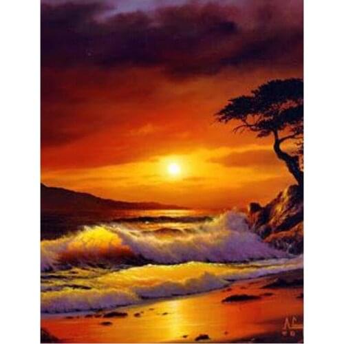 Diamond Painting Kit Landscape Diamond Painting 5D Cross-Stitch Diamond Painting Full Drill