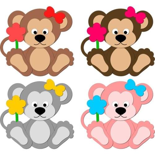 New Cartoons monkey Wooden Die Scrapbooking C2766 Cutting Dies Multiple Sizes Compatible with most die cutting machines