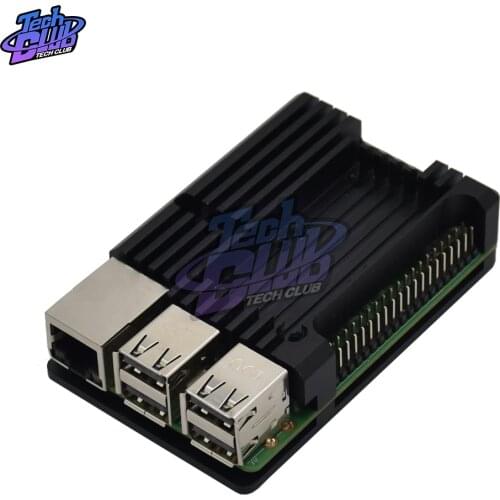 NEW CNC Aluminum Alloy Case Shell Enclosure Cooling Fan Heat sink for Raspberry Pi 4