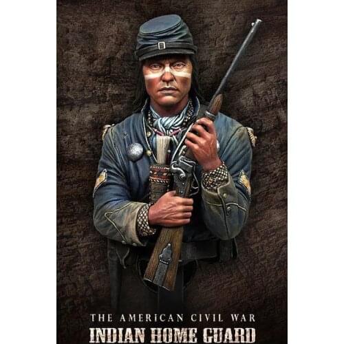 New Unassembled 1/10 ancient Home Guard officer man bust Resin Kit DIY Toys Unpainted resin model