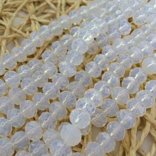 Charming sri lanka moonstone stone 3x4mm faceted abacus white opal jasper beautiful gems loose beads jewelry 15inch MY5350
