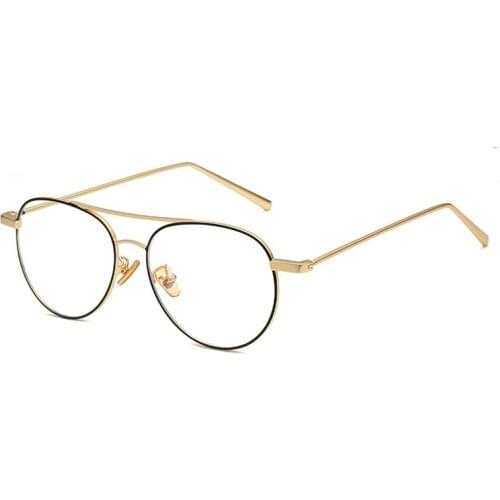 Fashion Women Glasses Metal Frame Men Eyeglasses Frame Vintage Round Clear Lens Glasses Optical Spectacle Frame Oculos 1811X