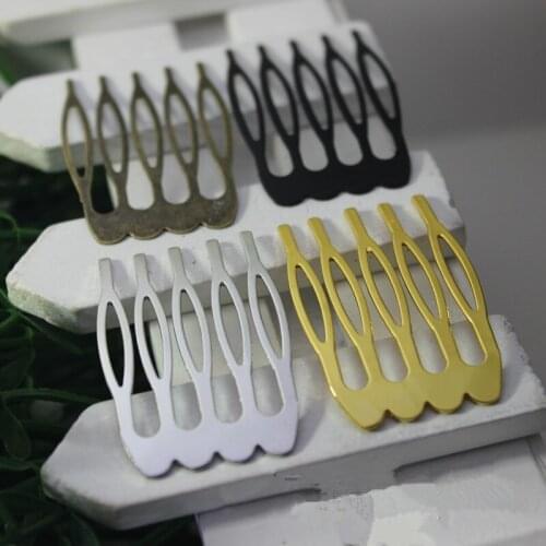 Wholesale Hair Combs 4 Colors Plated Vintage Hair Combs Base Setting For Jewelry Making