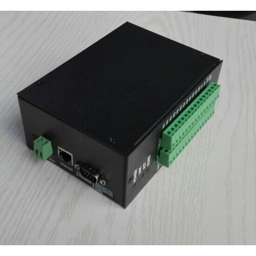 Industrial grade isolated 8 digital input & 8 Relay output module with Ethernet RS485 Modbus RTU TCP