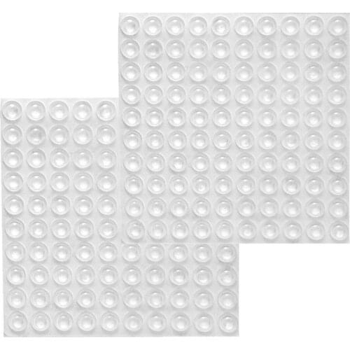 LCLL-200x Transparent Rubber Feet Adhesive Bumper Pads Self Stick Bumpers Sound Dampening Door Cabinet Buffer Pads, 8*2.5mm