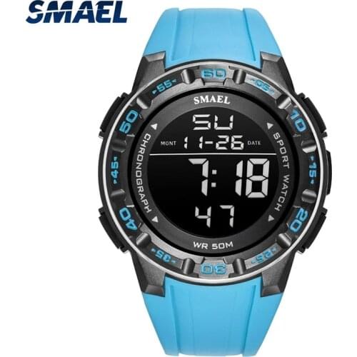 SMAEL Luminous Hands And Digital Dual Display Quartz Mens Watch Waterproof Automatic Date Update