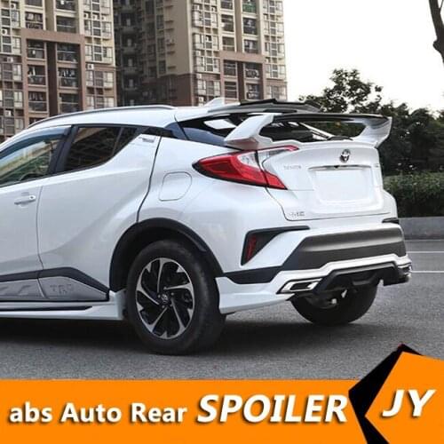 For TOYOTA CHR Roof Spoiler 2018-2019 C-HR Roof spoiler FD2 High Quality ABS Material Car Rear Wing Primer Color Rear Spoiler